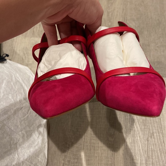 Malone Souliers Maureen Pump- Fuchsia & Red 37.5 NIB - Picture 6 of 9
